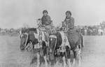 Free Picture of Two Crow Indian Girls on Horseback