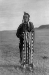 Free Picture of Hidatsa Native Man Wrapped in a Blanket