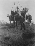 Free Picture of Apsaroke Men on Horses, Holding Spears