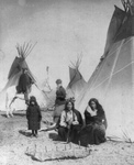 Free Picture of One Bull and Black Praire Chicken, Sioux Indians
