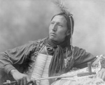 Free Picture of Sioux Indian Holding a Peace Pipe