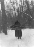 Free Picture of Stock Image: Sioux Woman Carrying Wood