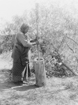 Free Picture of Wichita Indian Using a Mortar and Pestle
