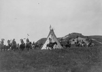 Free Picture of Sioux Indians Near a Tipi