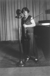 Free Picture of Renee Chemet in Front of Microphone, Holding Violin