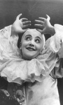 Free Picture of Pilar Morin as a Clown, Hands Over Head
