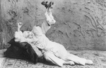 Free Picture of Pilar Morin as a Clown, Reclining
