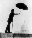 Free Picture of William D. Upshaw Holding Umbrella Over Capitol, Prohibition