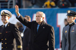Free Picture of George W Bush Waving at 105th Army vs Navy Game
