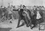 Free Picture of President James A. Garfield with James G. Blaine After Being Shot