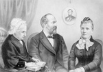 Free Picture of President Garfield With His Mother and Wife