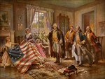 Free Picture of The Birth of Old Glory, Betsy Ross Flag