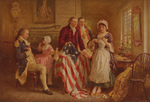 Free Picture of Betsy Ross Explaining How She Made Her Flag