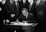 Free Picture of President LBJ Signing the 1968 Civil Rights Bill