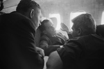 Free Picture of Nixon and Press on an Airplane