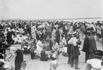 Free Picture of People on a Crowded Beach, Coney Island