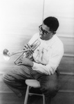 Free Picture of Dizzy Gillespie Playing Tumpet