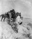 Free Picture of Two Cowboys and Horses
