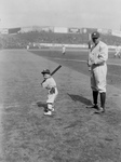 Free Picture of Babe Ruth and Little Mascot