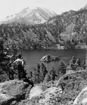 Free Picture of Man Overlooking Emerald Bay