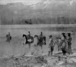Free Picture of People and Horses at Fallen Leaf Lake