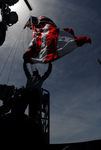 Free Picture of Sailor Hoisting Flag