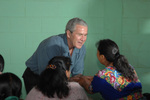 Free Picture of George W Bush Greeting a Guatemalan Woman