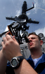 Free Picture of Navy Man Using a Sextant