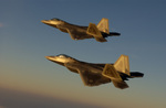 Free Picture of F-22A Raptor Fighter Jets