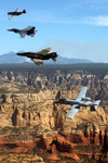 Free Picture of P-51 Mustang, F-4 Phantom, A-10 Thunderbolt, F-16 Fighting Falcon