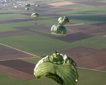 Free Picture of Parachutes of an Airborne Jump Exercise