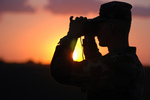 Free Picture of Soldier at Sunset