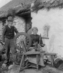 Free Picture of Couple With a Spinning Wheel