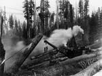 Free Picture of Steam Crane Moving Logs