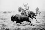 Free Picture of Native American Hunting Bison