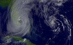 Free Picture of Tropical Depression Alpha and Hurricane Wilma