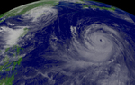 Free Picture of Super Typhoon Chaba and Typhoon Aere