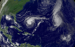 Free Picture of Hurricanes Jeanne and Karl, Tropical Storm Lisa