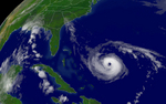 Free Picture of Hurricane Jeanne and Tropical Storm Ivan