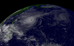 Free Picture of Typhoons Ketsana and Parma and Tropical Depression 22W
