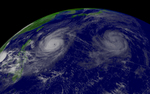 Free Picture of Tropical Storm Parma and Typhoon Ketsana