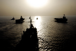 Free Picture of Military Ships at Sunset