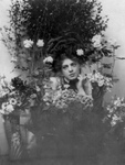 Free Picture of Ethel Barrymore Posing With Flowers