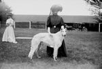 Free Picture of Woman With a Russian Wolf Hound