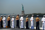 Free Picture of Sailors Passing the Statue of Liberty