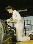 Free Picture of Female Riveter Assembling an Airplane