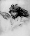 Free Picture of Young Female Angel With Curly Hair