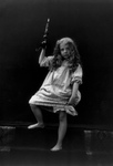 Free Picture of Little Girl in a Nightgown, Holding a Candle