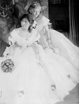 Free Picture of Two Women in Crinoline Ball Gowns