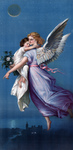 Free Picture of Guardian Angel Flying With Child